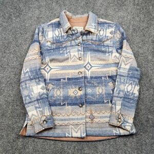 Idyllwind Jacket Womens Medium Blue Aztec Southwestern Lined Button Front